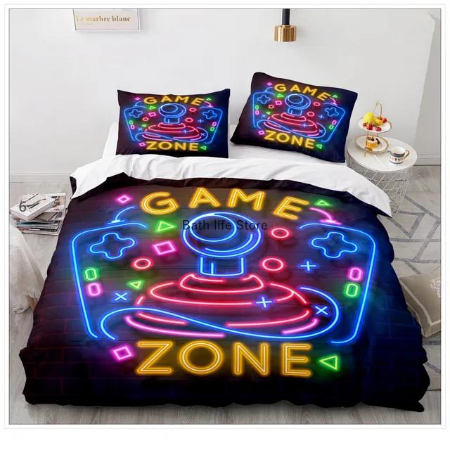 Fashion Game Controller Bedding Set Queen Size Duvet Cover Set Creative Black Comforter Bed Cover Set 2/3pcs Home Textile 3D