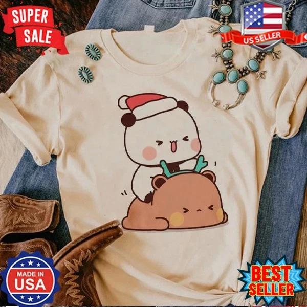 Bubu Dudu Santa Christmas Romantic Couple T-shirt | Bubu and Dudu T-Shirt S-5XL 4XL