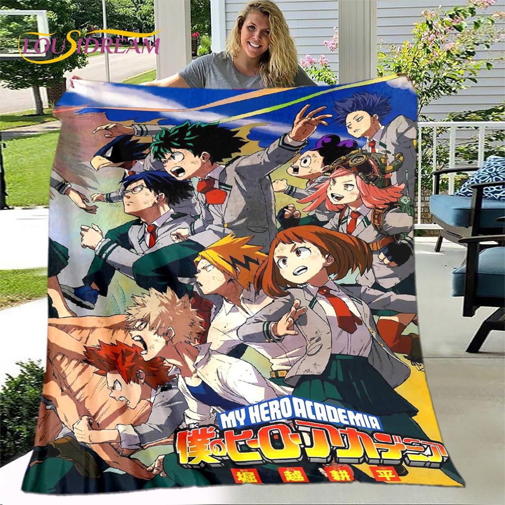 My Hero Academia Anime Cartoon Soft Plush Blanket,Flannel Blanket Throw Blanket for Living Room Bedroom Bed Sofa Picnic Cover