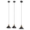 3Set E27 Industrial Ceiling Light Black Wrought Iron Ceiling Light Corridor Light for Outdoor
