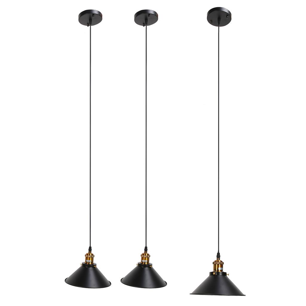 3Set E27 Industrial Ceiling Light Black Wrought Iron Ceiling Light Corridor Light for Outdoor