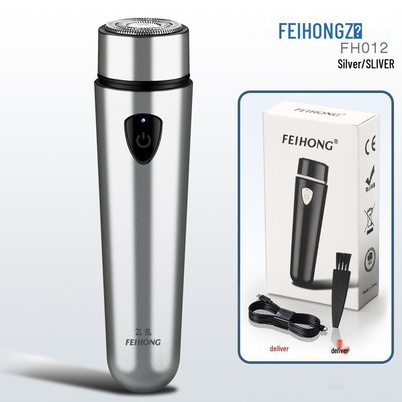 Feihong FH012 Rechargeable Mini Electric Shaver for Men - Fully Washable, Automatic Beard Trimmer