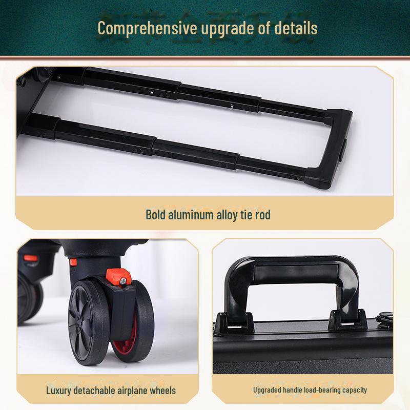 Professioneller Kosmetikkoffer mit Trolley: Aufbewahrung für Nailart-, Tattoo-, Friseur- und Makeup-Artist-Utensilien, Lieferung in einem Stück