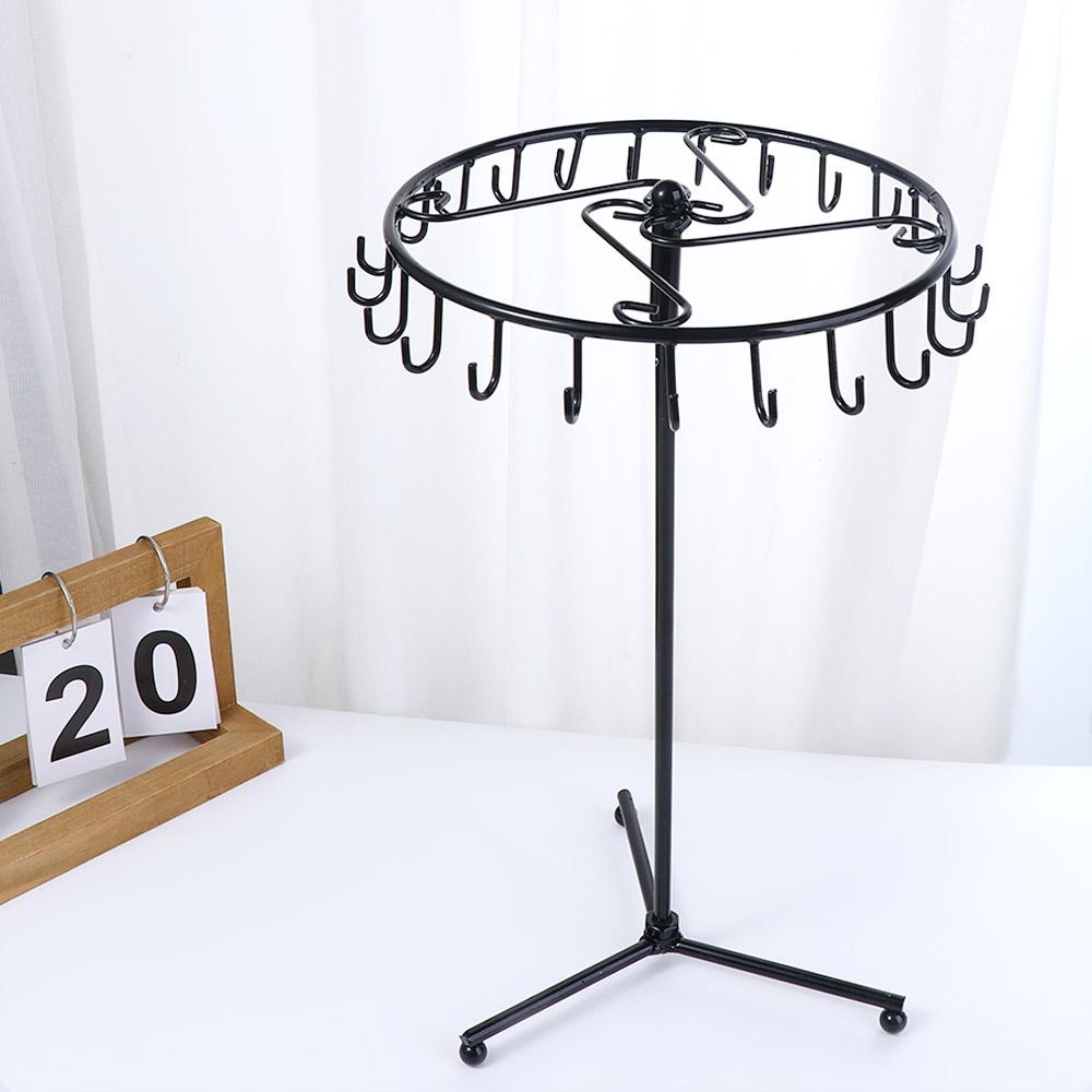 Rack Girls 23 Hooks Rotating Desktop Organizer Home Decoration Jewelry Storage Rack Display Stand