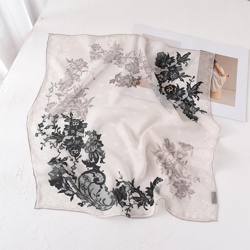 2025 new silk silk scarf sunscreen neck protection mulberry silk silk printed scarf square scarf female company 67*67cm
