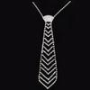 Rhinestone Neck Tie Women Rhinestone Necktie Necklace Party Costumes Jewelry Accessories Gift for Women