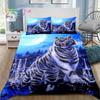 Retro Forest Tiger Bedding Set Single Twin Full Queen King Size Bed Set Adult Kid Bedroom 3D Print Animal Bedding Gift
