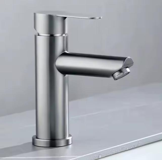 Hot Sale Modern Single-Hole Single Handle Deck Mount Chrome Stainless Steel Ceramic Basin Sink Mixer Tap