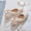 Fashion Baotou Women's Sandals Sharp pointed summer shoes Ladies middle heel sandal Versatile comfortable elegant shoe Zapatos