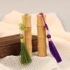 10ml Bamboo Roll-on Bottle – Refillable Container with Steel Roller Ball and Tassel for DIY Perfume or Lip Gloss