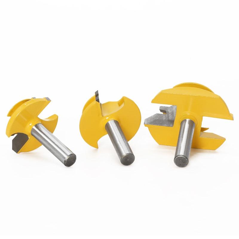 3 buc 8 mm tijă 45 grade blocare freza unghiular freză țeavă instrument de prelucrare a lemnului pentru unelte din lemn