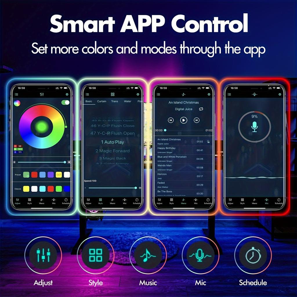 USB LED Strip Lights RGB 5050 1-40m Color Changing Bluetooth App Control Led Lamp Diode Tape Ribbon For Room Decor TV BackLight