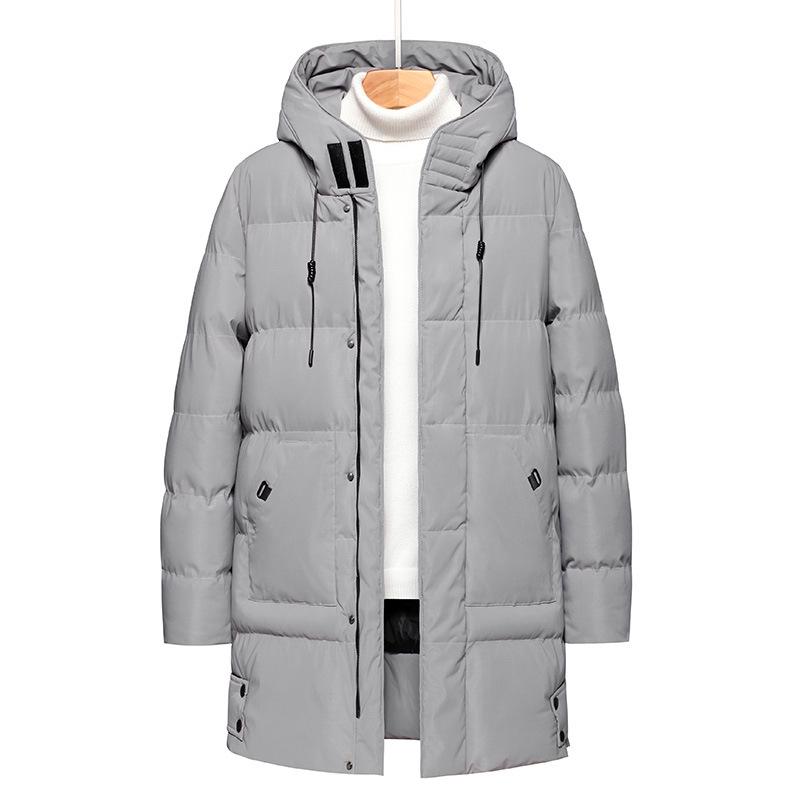 Plus Size Men's Mid-Length Thickened Winter Cotton Jacket
