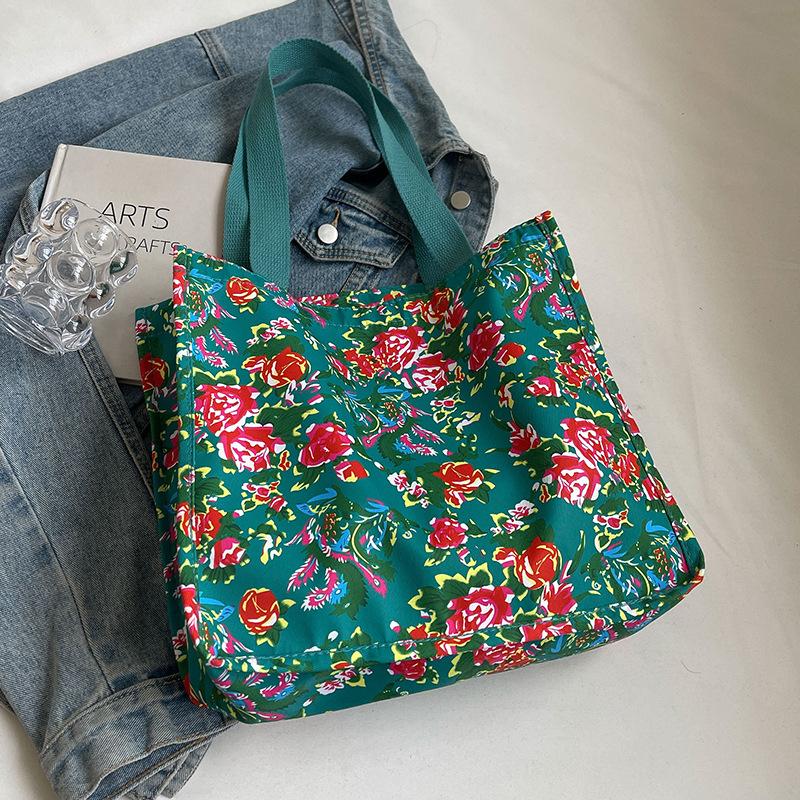 Northeast Ancient Style Floral Bag Ethnic Large Flower Fashionable Personality Large Capacity Handbag One Shoulder Tote Bag Women