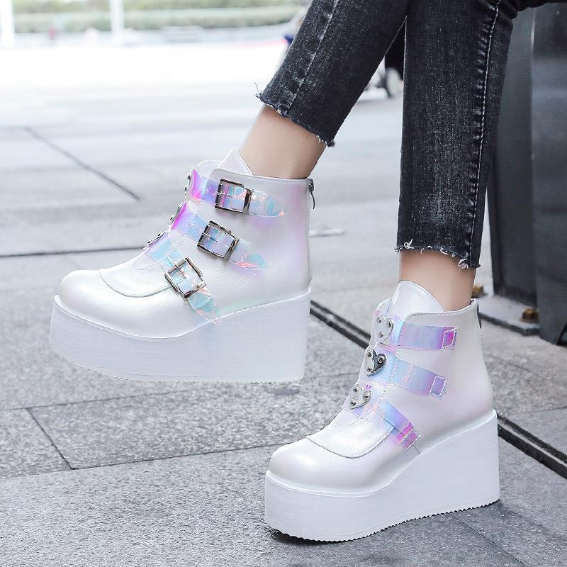 Fashion Women's Boots Autumn and Winter New Short Boots Women's Colorful and Wedge Martin Boots