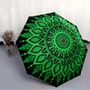1pc Mandala Pattern Automatic Open/close Folding Umbrella, Compact Portable Travel Umbrella, Perfect Birthday/Christmas, Cute Umbrella, Dura