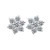 Temperament Versatile Snowflake Earrings High-End Trendy Zircon Star Earrings Women'S Sterling Silver Jewelry