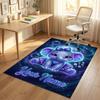 Elephant Theme Crystal Velvet Rug Personalized Custom Name Text Soft Floor Mat Home Decor