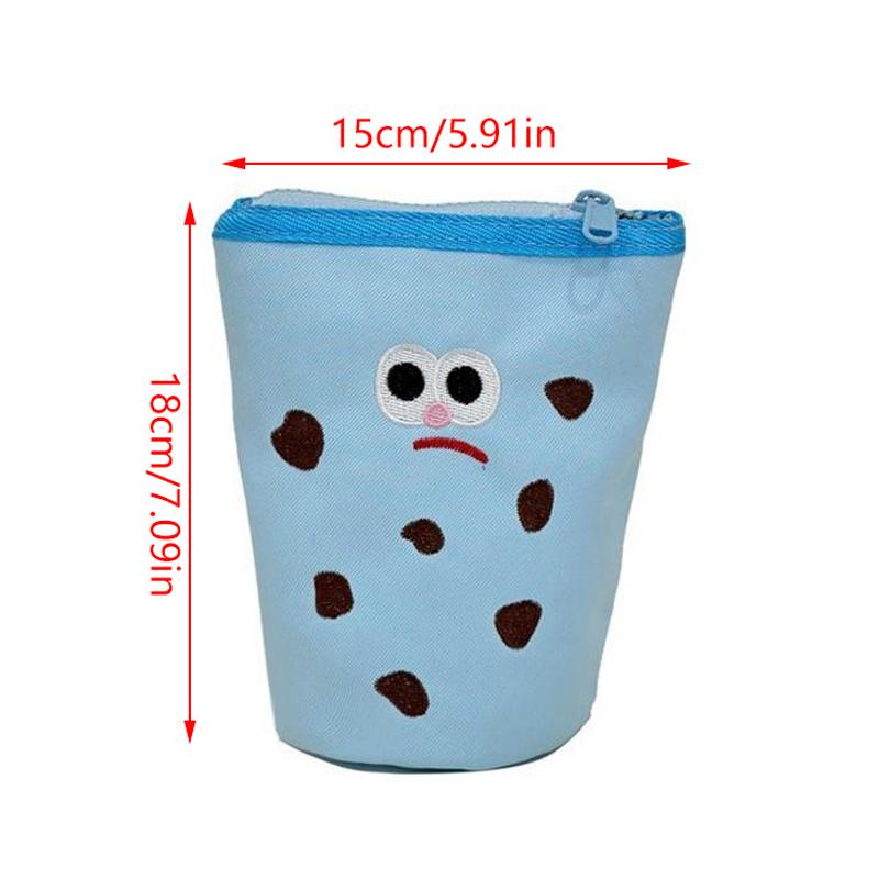 Foldable Pen Holder Pen Bag Funny Cookie Pencil Case Girl Cosmetic Bag Portable Storage Bag Student Stationery Gifts