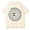 Hot Sale Mens High Quality Cotton Crewneck Funny Pi Print Summer Loose Tshirt Short Sleeve Gothic Oversized Tshirt Casual Tops