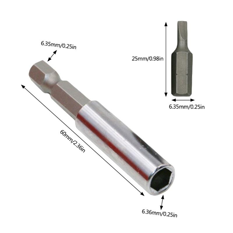 Security Bit Set Includes Security Star Metric and SAE Hex Spanner Bit Set 6.35mm Magnetic Holder Screwdriver Set