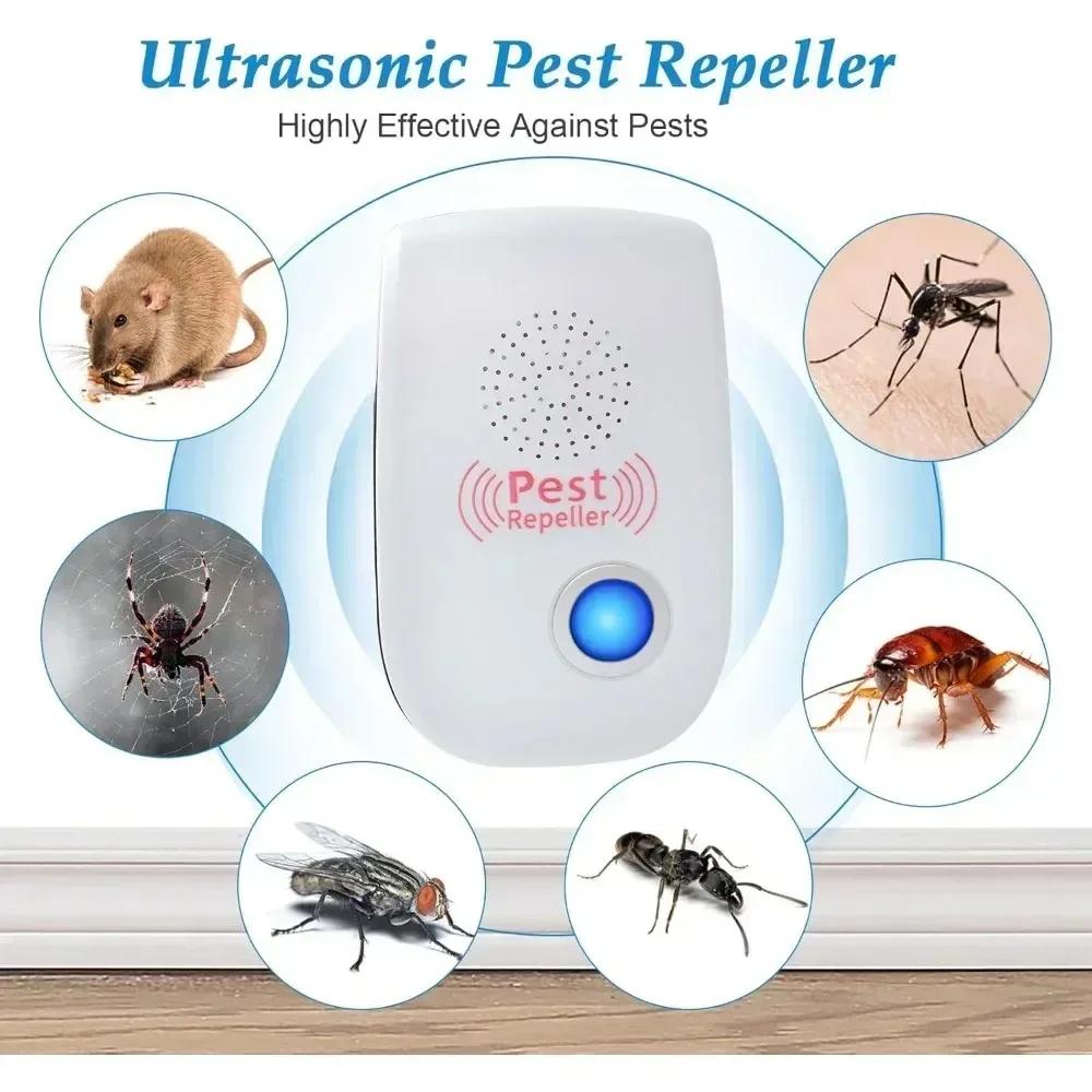 Sicherer Ultraschall-Schädlingsvertreiber Elektronisches Mäuse-Kakerlaken-Mücken-Insekten-Abwehrmittel Effektive Schädlingsbekämpfung Vernichter Wesentlich