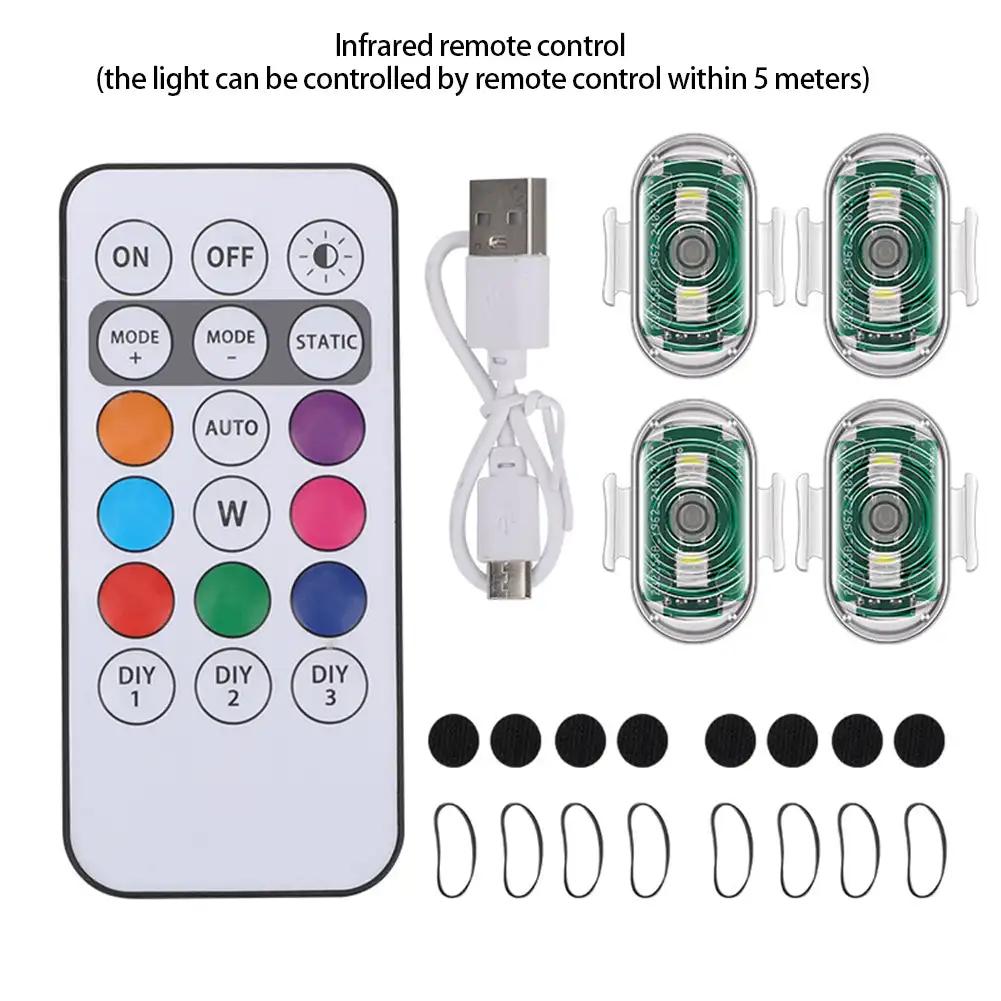 Samochód Stroboskop Motocykl Flash Led Antykolizyjna Lampa Ostrzegawcza Wodoodporny Bezprzewodowy Pilot Zdalnego Sterowania do Samochodu Rower Motocykl