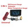 Universal LCD 12v/24v Truck Car Oil Pressure Gauge Water Temperature Gauge Meter