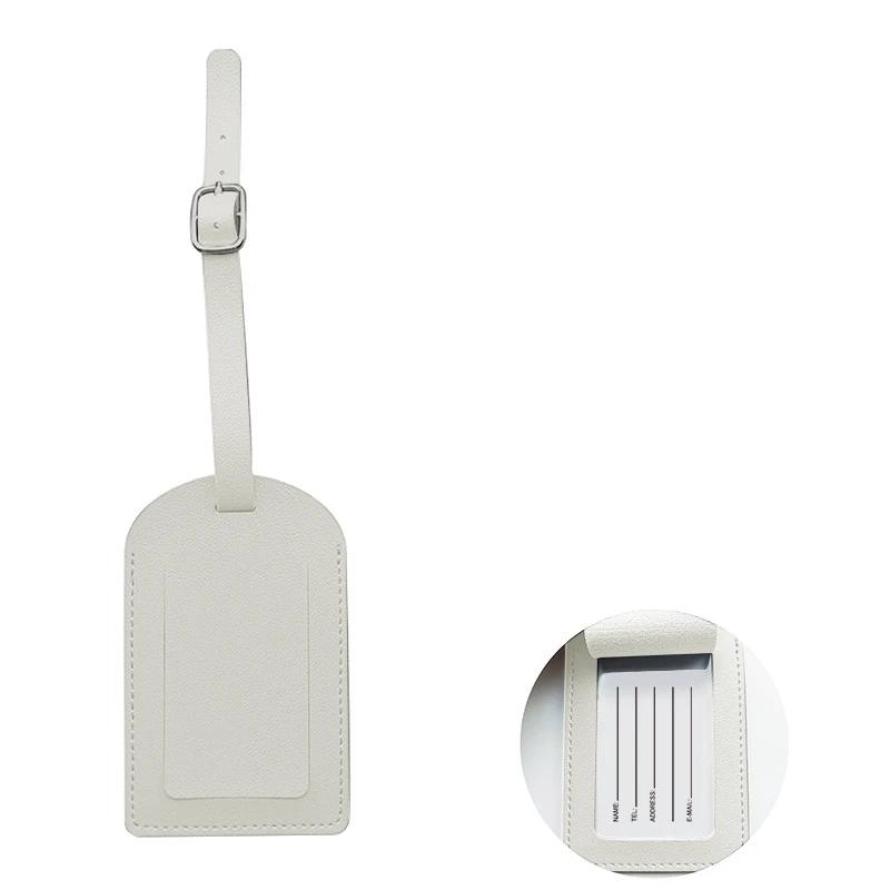 Travel Luggage Tag for Women Men Suitcase Identifier Label Baggage PU Leather Boarding Bag Tag ID Address Holder Accessorie