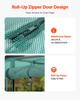 Crop Cage, 2.9 x 1.94 x 1.94 m Plant Protection Tent with Zippered Door, Wind-Resistant Tall Crop Cage, Easy to Install, Outdoor Raised Bed Cover,