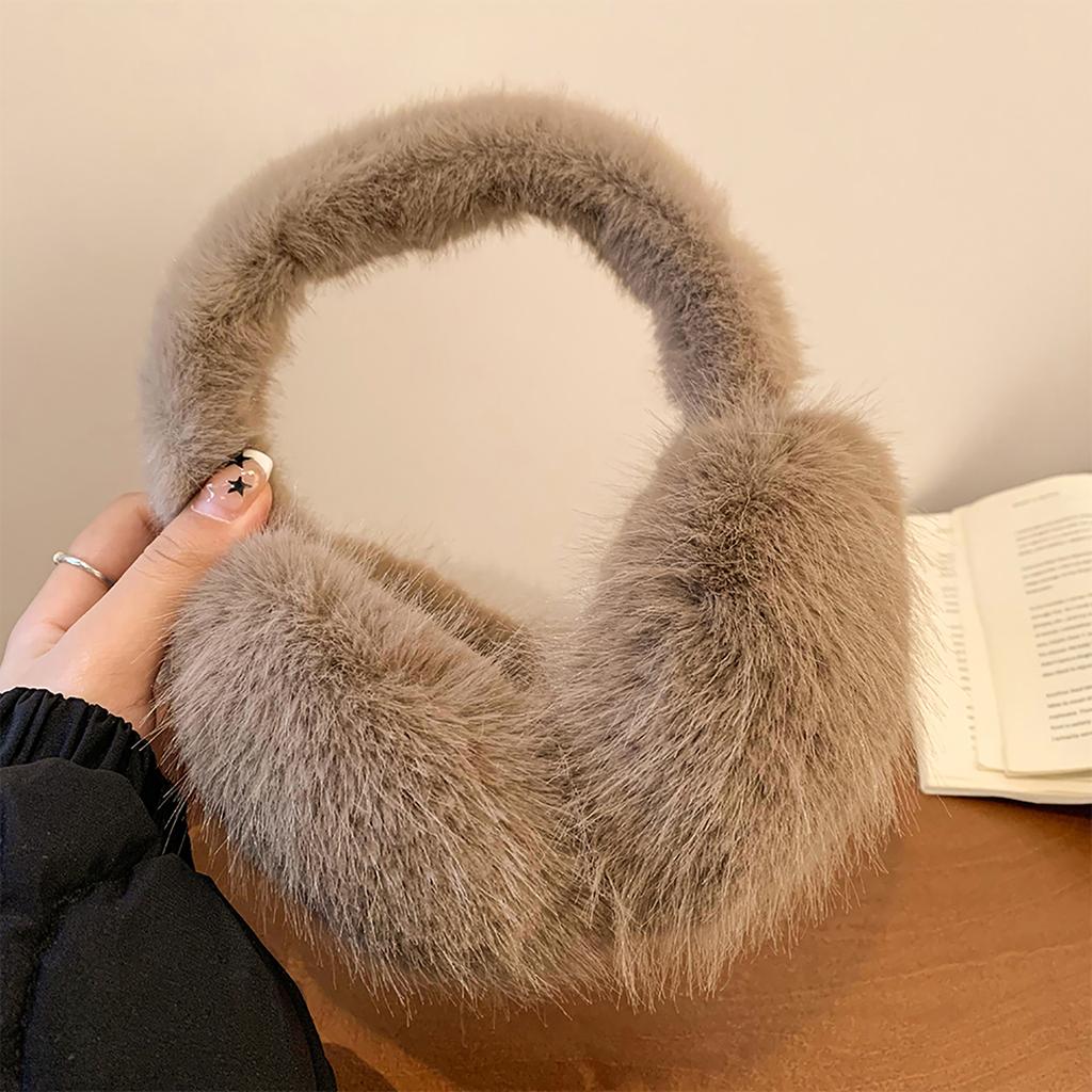 Winter Ear Muffs for Men & Womens Adjustable Plush Ear Warmers for Outdoor Skiing Foldable Earmuffs