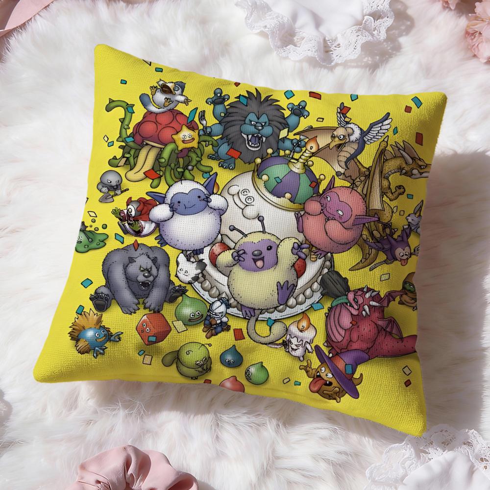 

Dragon Quest Rocket Slime Cushion Cover Premium Comfort Reversible Pillow Cove -Two in One Design for Any Room & Car Interior 30cmx30cm