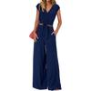 JKASHDK Women's Fashion Casual Summer Spring Solid Color Print Sleeveless V-Neck Trousers Pants Suits
