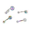 4Pcs Combination Set Belly Button Piercing Simple Piercing Jewelry Navel Ring