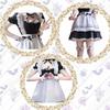 Süßes Gothic Lolita Dienstmädchen-Set für Halloween Kurz Beinhaltet Stirnband Kostüm, 6-teilig Damen, Kostüm, Kleid, Ärmel, (M)