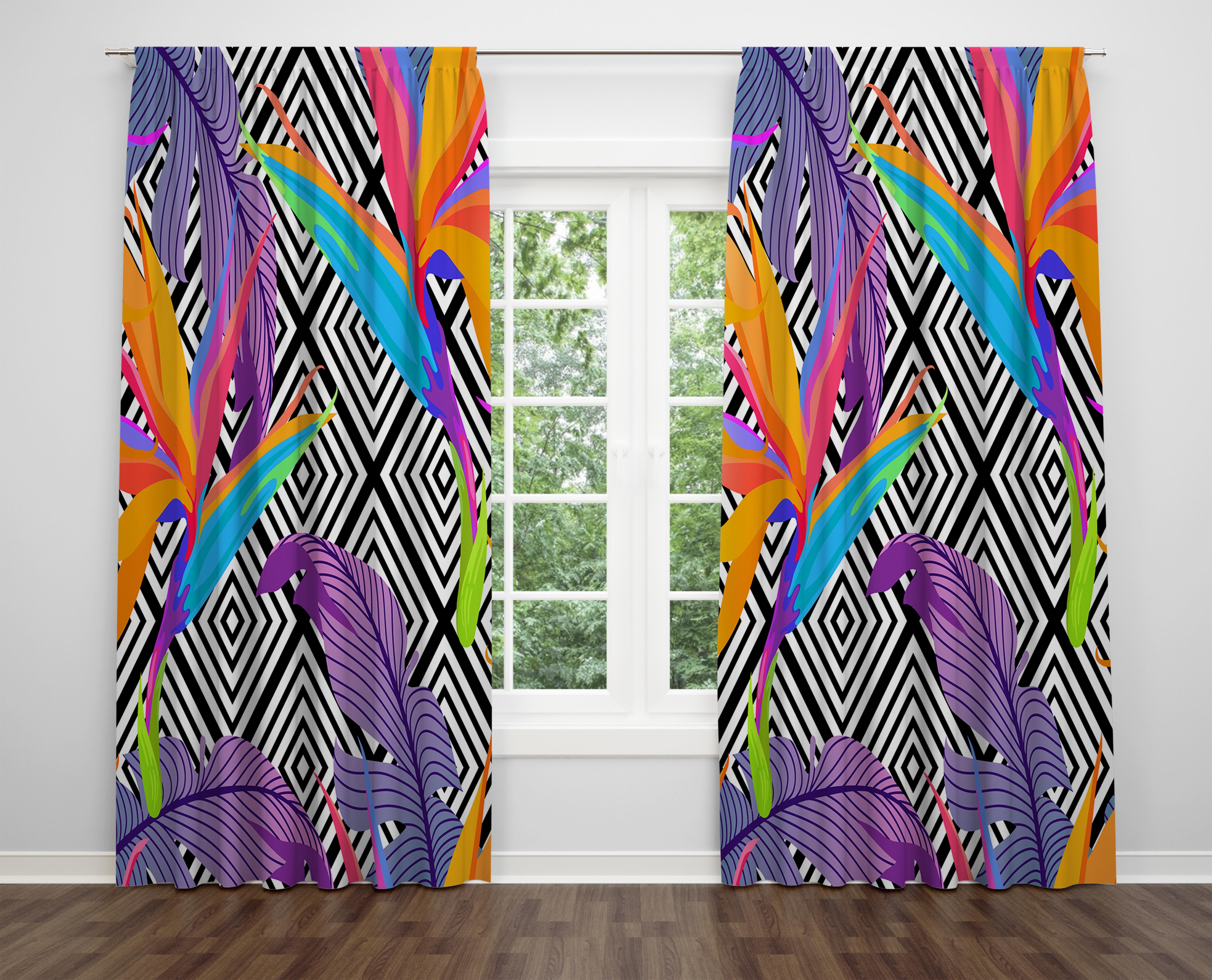 

Декоративний дизайн, високоякісна бавовняна тканина, ви можете вибрати одну або подвійну фіранку з крила 1 piece різнокольоровий