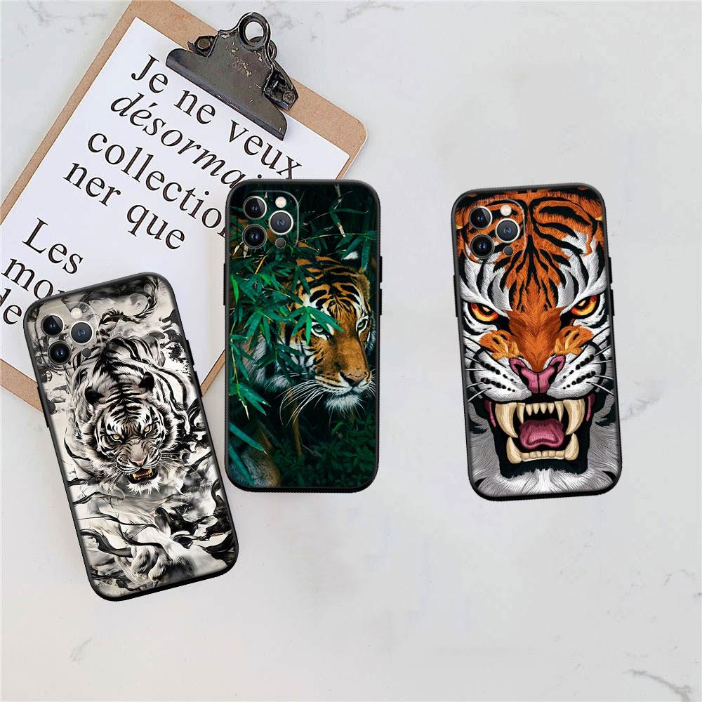 CJ7 Animal Tiger Soft Shell Phone Case for Redmi Note 8 9 Pro Max 9S 9T 9C NFC 8T 8A 10A A4