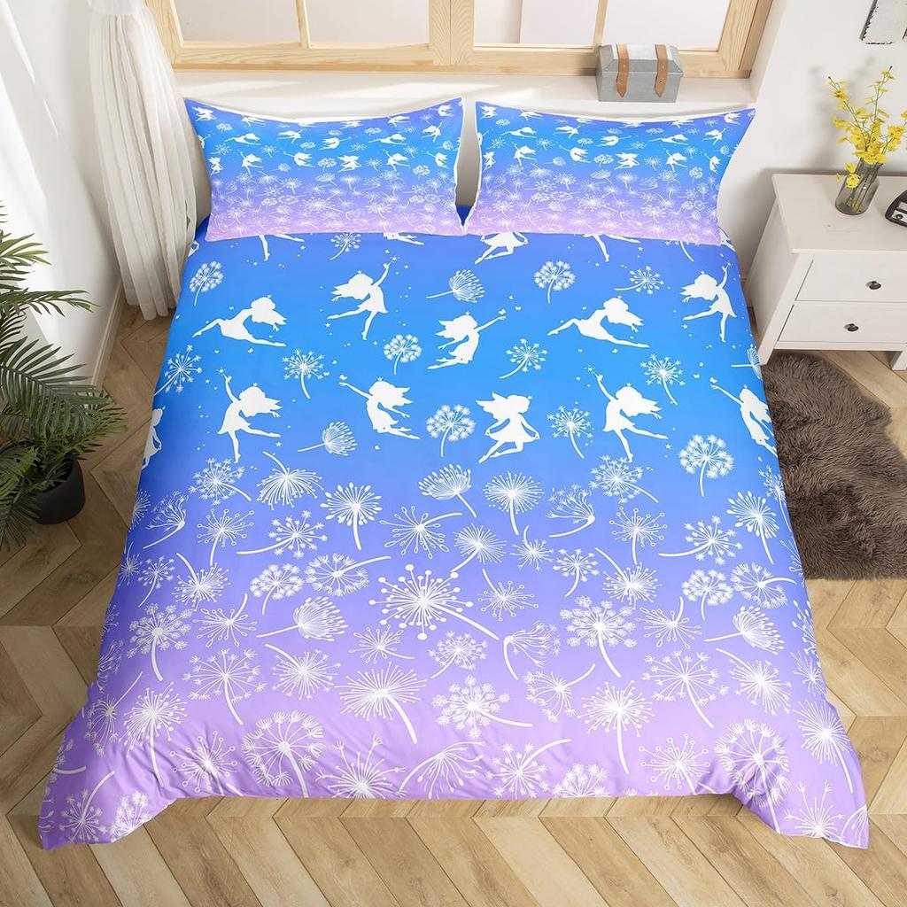 Comforter Dandelion Wild Daisy Botanical Bedding Set Cute Butterfly Comforter For Boys Girls Farmhouse