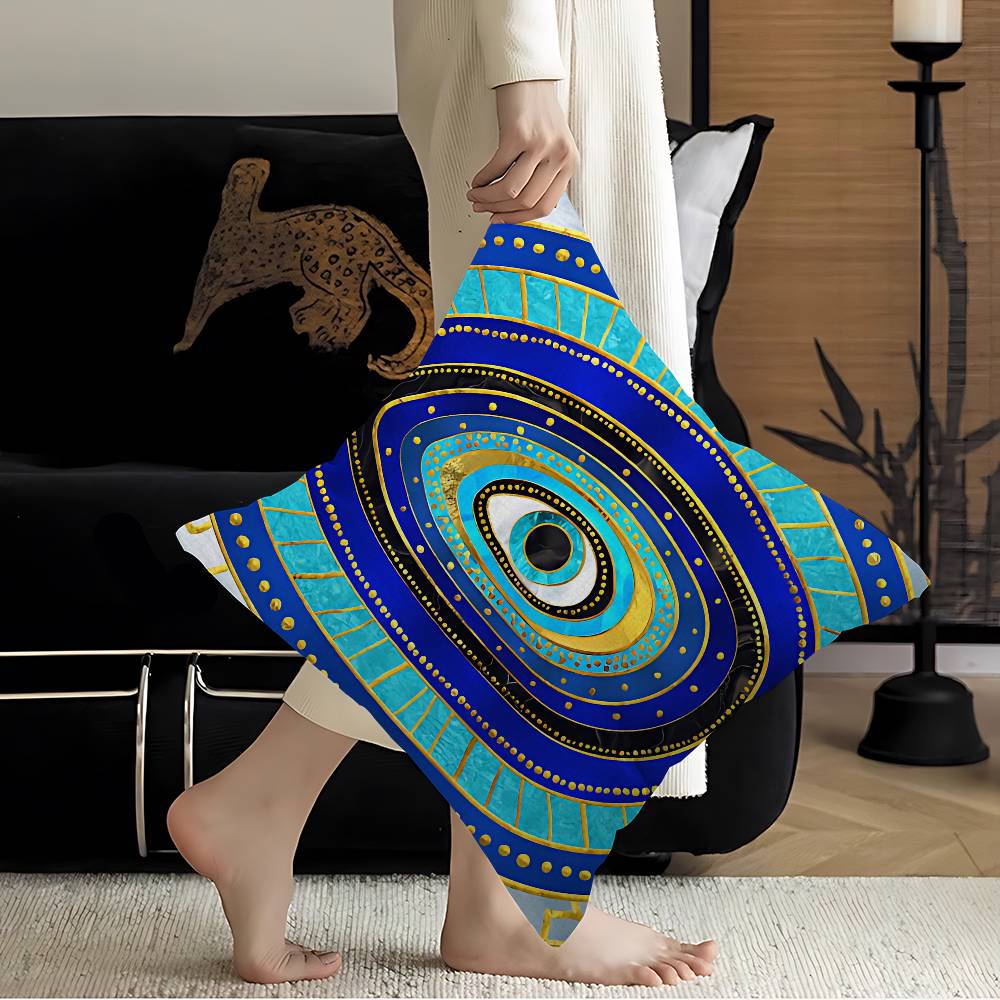 Evil Eye Office Cushion Pillowcase Car Cushion Cover45X45Cm Lumbar Pillowcase Sofa Pillowcover