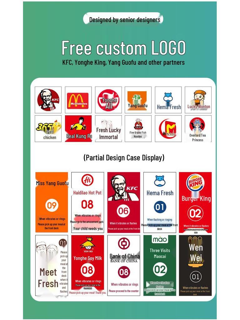 One-to-Twenty Wireless Vibration Pager: Queue and Pickup System for Milk Tea & Dessert Shops