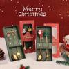 Weihnachtsbaum-Themen Löffel- und Gabelset Edelstahl Dessertkaffeelöffel Obstgabel Perfektes Weihnachtsgeschenk Geschirr
