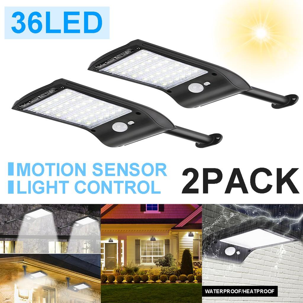 36 LED Solar Light Powered PIR Motion Sensor Waterproof Outdoor Street Security Light Wall Lamp for Garden Outdoor 2pcs
