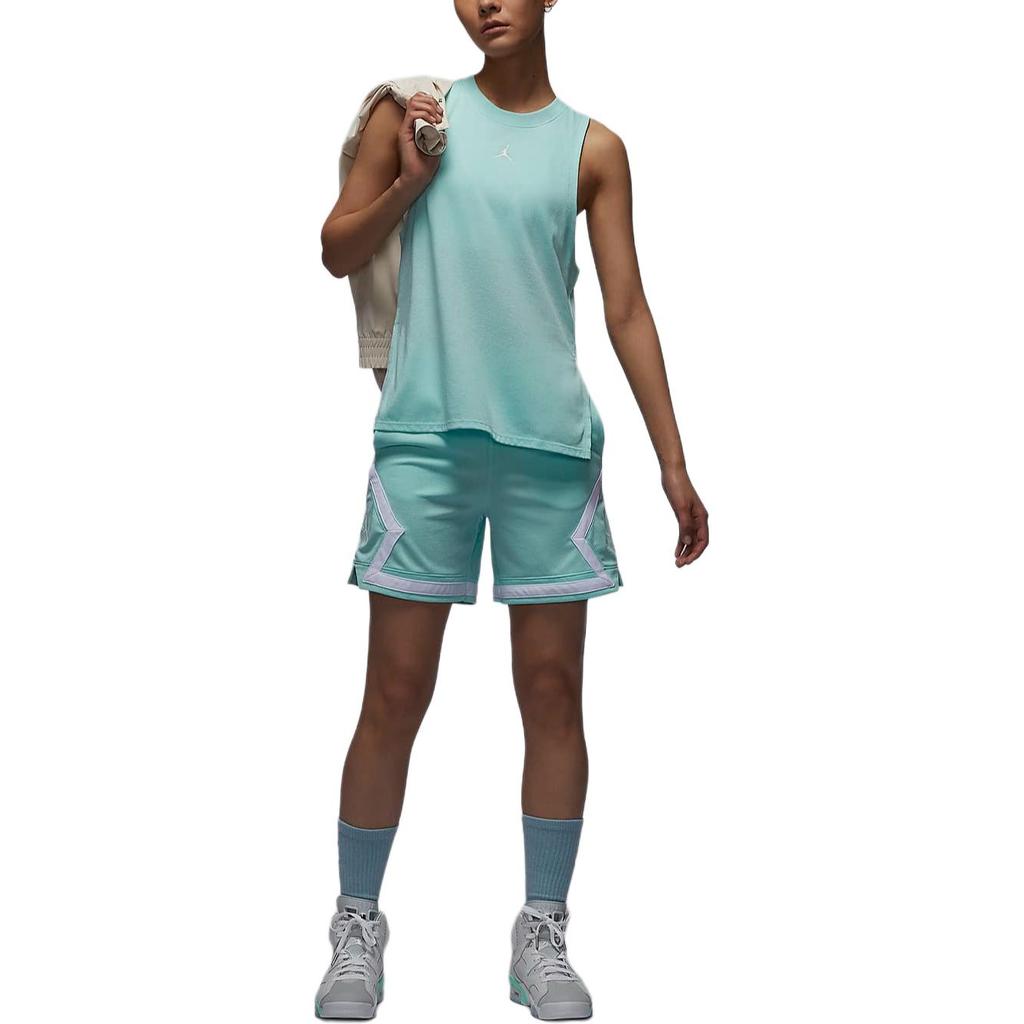 Jordan Sport Diamond Solid Quick-Dry Lightweight Comfortable Casual Training Tank Top Women Tops Light-Rain-Green FB4630368