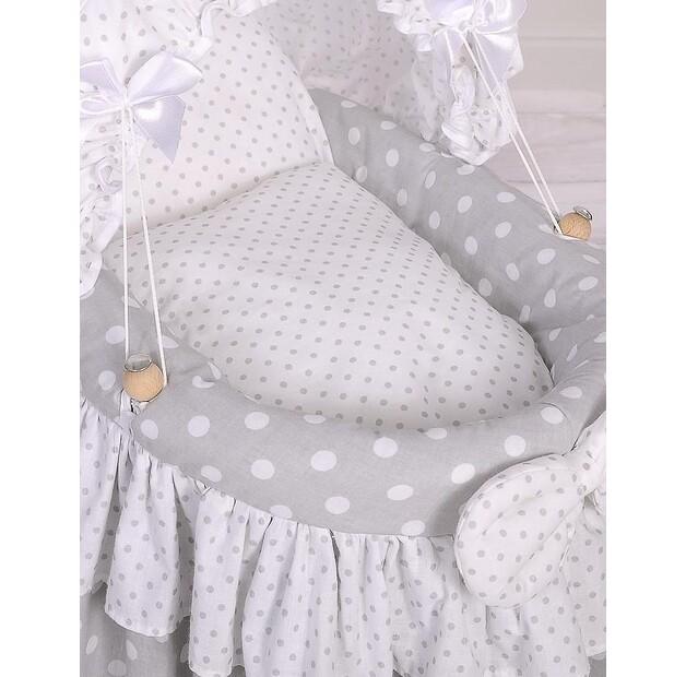 Sweet Baby Doll Stroller Moses Basket for Dolls with Canopy