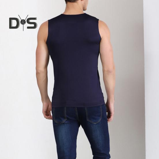 Men Summer Fitness Vest Solid Color Seamless Plus Size V Neck Sleeveless Stretchy Soft Breathable Quick-drying Pullover Casual Men Gym Sport Tank Top