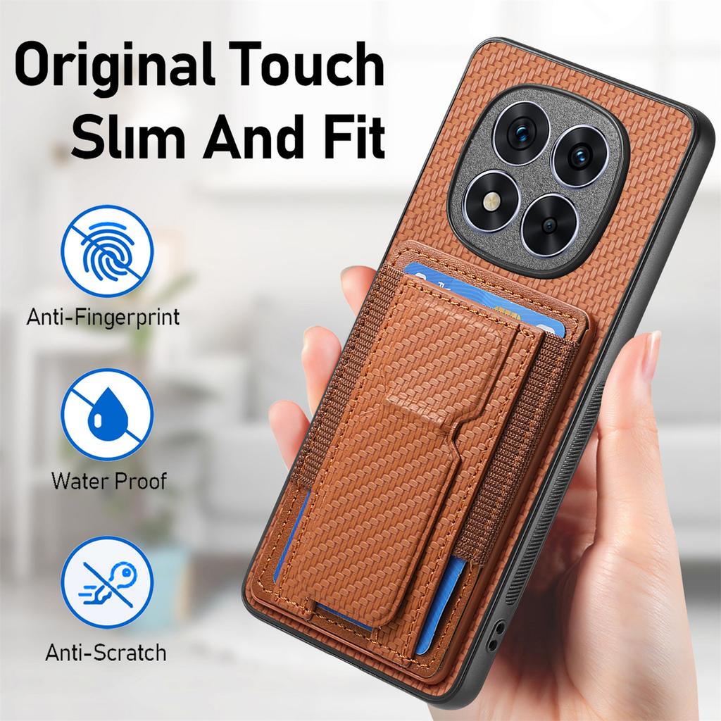 Pro Xiaomi Poco X8 Pro Max 5G / Xiaomi Redmi Turbo 5 Max 5G Kožené pouzdro Peněženka Stojánek Kryt telefonu