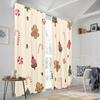 2pcs,2D Plane Printing Curtains Roller Blinds Christmas Cute Decorations (2) Versatile Polyester (without Rod) Outdoor