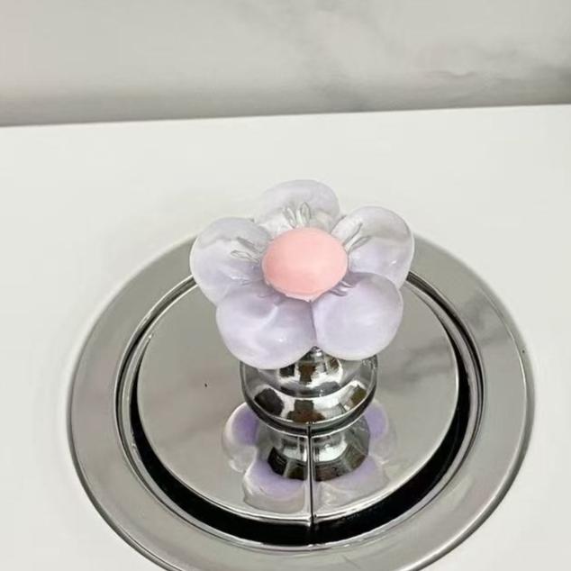 Flower Creative Toilet Switch Press Household Goods Nail Art Special Flush Button Sticker