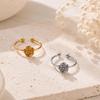 Rose Gold Titanium Steel Ring for Women - Colorfast, Light Luxury Korean Style, Minimalist Stainless Steel Jewelry.