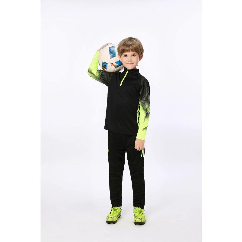 Football Jersey Children'S Quick-Drying Suit Football Jersey Sports Suit Autumn And Winter Long-Sleeved Training Jersey Girls' Primary School Students